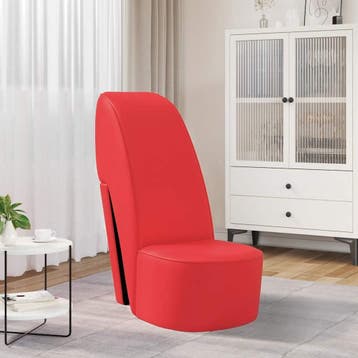 vidaXL Hakstoel kunstleer rood, Huis en Inrichting, Fauteuils, Verzenden, Nieuw