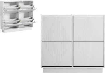 Schoenenkast - Schoenenrek - 99x24x91 cm - Wit - UEV, Verzenden, Zo goed als nieuw