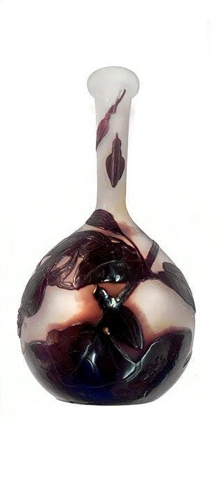 Emile Gallé - Vaas - verre - Vaas Gallé Art Nouveau, Antiek en Kunst, Antiek | Glas en Kristal