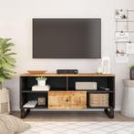 vidaXL Tv-meubel 100x33x46 cm massief mangohout en bewerkt, 100 tot 150 cm, Verzenden, Nieuw, Minder dan 100 cm