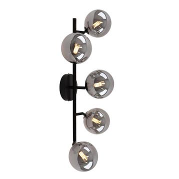 Design wandlamp grijs, Remo, Huis en Inrichting, Lampen | Wandlampen, Ophalen of Verzenden, Nieuw, Glas