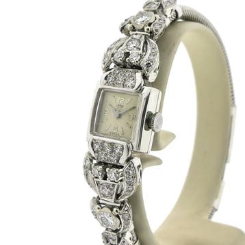 Herva Swiss Genève Cocktail Watch; 14k. Gouden dameshor.., Overige merken, Gebruikt, Polshorloge, Overige materialen