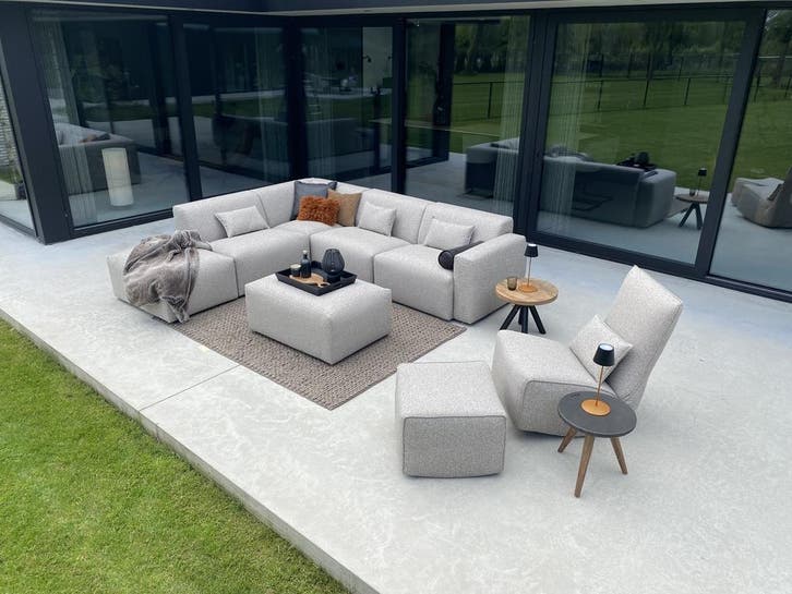 Prada Outdoor Loungebank bij Miltonhouse, Tuin en Terras, Tuinsets en Loungesets, Loungeset, Bank, Nieuw, 6 zitplaatsen, Verzenden