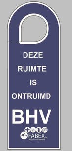 Deurhanger voor BHV ontruiming - Evacuatie -, Diversen, Verzenden, Nieuw