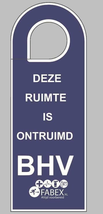 Deurhanger voor BHV ontruiming - Evacuatie -, Verzenden, Nieuw
