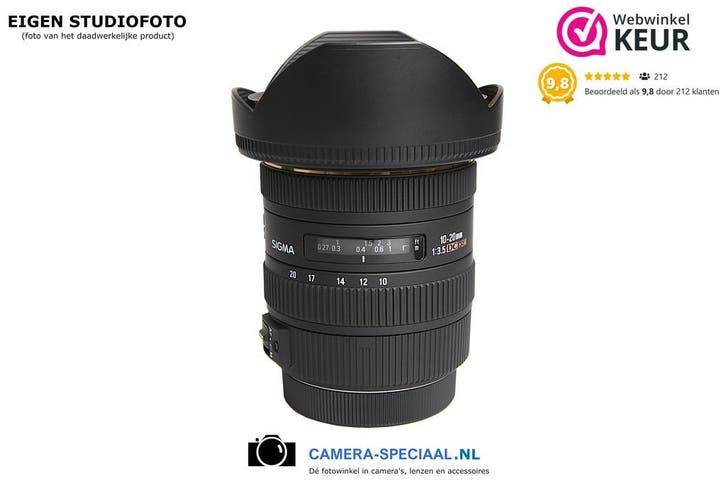 Sigma (Canon) 10-20mm EX DC HSM groothoeklens met garantie, Audio, Tv en Foto, Fotografie | Lenzen en Objectieven, Groothoeklens