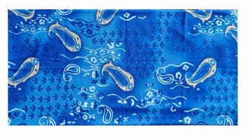 Haarband Multifunctioneel 45x25cm - Paisley Patroon - Blauw, Nieuw
