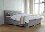 ACTIE! Boxspring Milano 140 200 Grijs, Verzenden, Nieuw, 140 cm, Twijfelaar