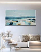 Clelia - Azure Drift Abstract