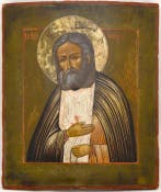 Icoon - Sint Serafijn van Sarov - Hout