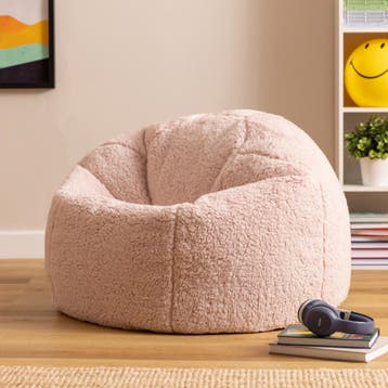 Cloudy Kinder Zitzak Teddy - Lichtroze, Huis en Inrichting, Zitzakken, Verzenden, Nieuw