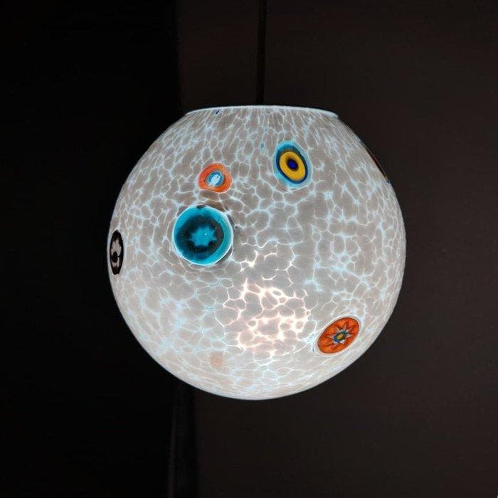 Plafondlamp - Glas - Hanglamp D20, Antiek en Kunst, Antiek | Lampen