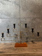 Kaarsenhouder - Hout, Metaal - Kandelaar, Antiek en Kunst