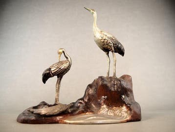 Lood - Zeer voorspoedige beelden van een kraanvogel en een