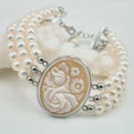 Zilver - Armband - Perle en Cameo, Antiek en Kunst