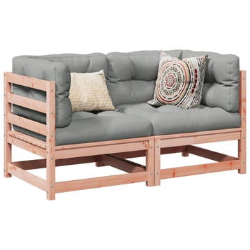 vidaXL 2-delige Loungeset massief douglas vurenhout, Tuin en Terras, Verzenden, Nieuw, Loungeset