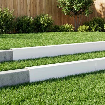vidaXL Afdekprofiel voor tuinafboording 10 st 100 x 10 x 15, Verzenden, Nieuw