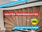 FABRIEKSLEEGVERKOOP! Eiken houten traprenovatie v.a. 699,-, Ophalen of Verzenden, Nieuw, Hout, Parket