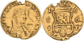 1/4 Dukat 1686, Schwarzburg-sondershausen Christian Wilhe..., Verzenden