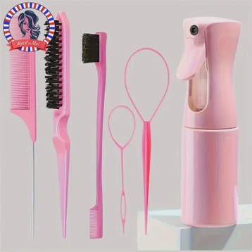 6-delige Haarstyling Set: Borstels, Kammen en Sprayfles voor, Verzenden, Nieuw