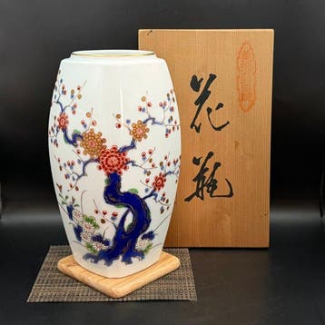 Fukagawa Seiji Arita porseleinen bloemenvaas met gouden