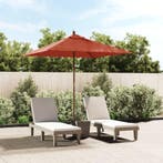 vidaXL Parasol met houten paal 198x198x231 cm, Verzenden, Nieuw, 1 tot 2 meter