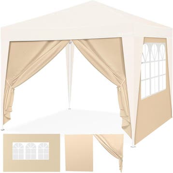 KESSER® Zijwand voor paviljoen - 3x3m - Beige, Tuin en Terras, Partytenten, Verzenden, Zo goed als nieuw