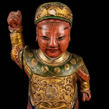 Oud Chinees beeld van Nezha (Prins Lotusbloem) - Meerkleurig