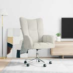 vidaXL Relaxstoel fluweel crèmewit, Verzenden, Nieuw