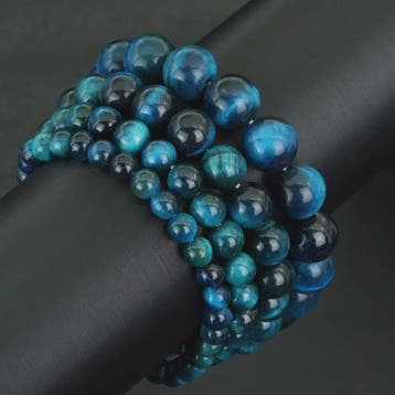 Premium Blauwe Tijgeroog Kralen Armband - Unisex, Meditatie, Verzenden, Nieuw