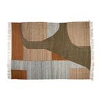 *WOONWINKEL* Dutchbone Pavilion Retro Vloerkleed Groen Bruin, Verzenden, Nieuw