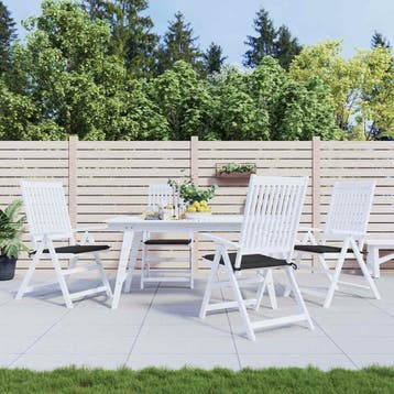 vidaXL Tuinstoelkussens 4 st 50x50x3 cm oxford stof zwart, Verzenden, Nieuw, Zwart