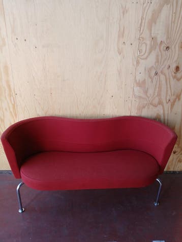 Lammhults Möbel sofa, model Felicia, rode stof, Ophalen, Nieuw in verpakking