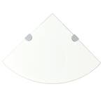 vidaXL Hoekschappen 2 st met chromen dragers 25x25 cm glas, Verzenden, Nieuw