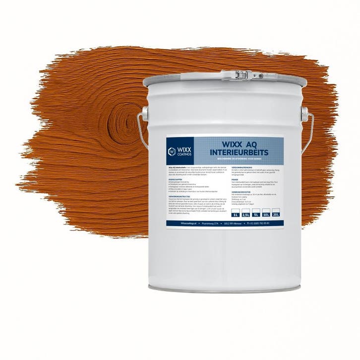 Wixx AQ Interieurbeits Puur Palissander 20L, Doe-het-zelf en Verbouw, Verf, Beits en Lak, Beits, Nieuw, 15 tot 20 liter, Verzenden