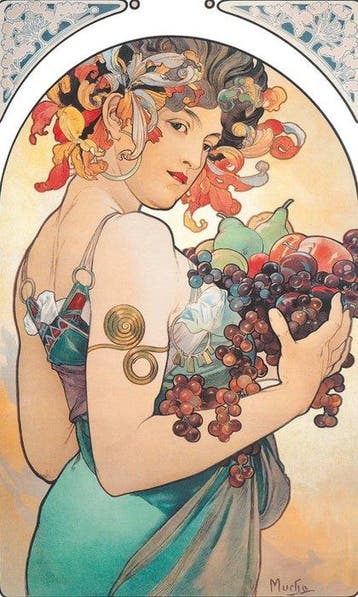 Marie Alphonse Mucha - “Fruit, 1897”.
