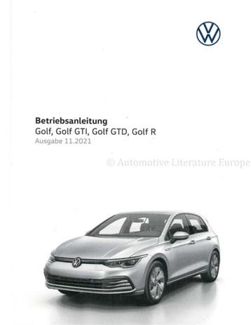 2021 VOLKSWAGEN GOLF INSTRUCTIEBOEKJE DUITS