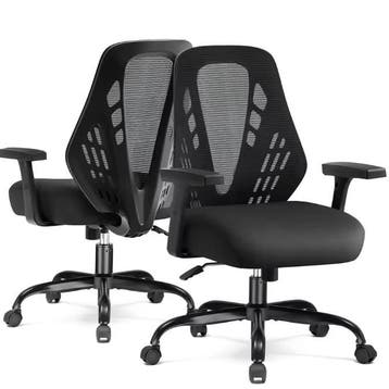Ergonomische Bureaustoel Mesh met Armleuningen en Schommel, Verzenden, Nieuw
