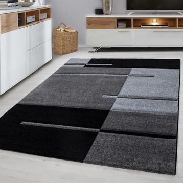 Modern Vloerkleed | Hawaii | Geometrisch | Grijs | 80x300 cm, Verzenden, Nieuw