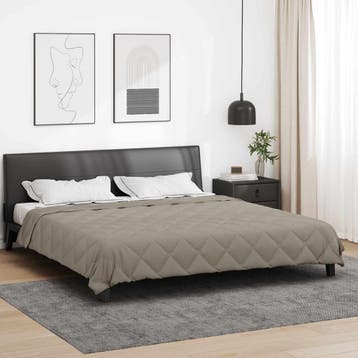 vidaXL Zomerdekbed 240 x 260 cm Zomer 200 gsm Lichtgrijs, Verzenden, Nieuw