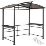 Barbecue-overkapping Asado 2,4x1,5x2,34m - grijs, Tuin en Terras, Verzenden, Nieuw