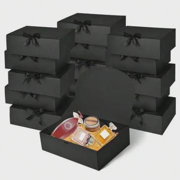 Luxe Zwarte Cadeaubox met Lint - Perfect voor Bruidsmeisjes,, Verzenden, Nieuw