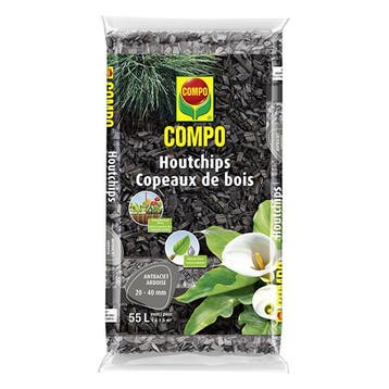 Houtsnippers | Compo | 55 liter (Natuurlijk, Antraciet), Verzenden