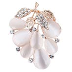 Fako Bijoux - Broche - Bloem - Druppelvormige Parels -, Sieraden, Tassen en Uiterlijk, Broches, Verzenden, Nieuw