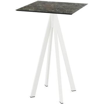 Statafel | INFINITY | HPL/RVS | Marmerlook Blad | Wit Frame, Verzenden, Nieuw in verpakking