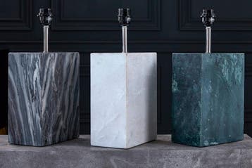 Tafellamp NOBLE 35 cm voet marmerzwart zonder lampenkap -, Huis en Inrichting, Ophalen of Verzenden, Nieuw