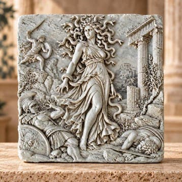 Classieke Griekse mythologie Medusa – hoog reliëf replica op