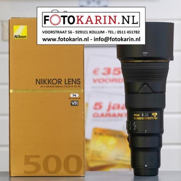 Nikon AF-S 500mm f5.6E PF VR | nieuwstaat |Foto Karin Kollum, Lensdoppen, Nikon, Zo goed als nieuw, Nikon F-mount