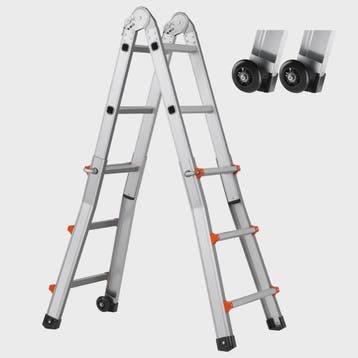 SucceBuy Telescopische Ladder A-Frame Compact Aluminium Mult, Verzenden, Nieuw