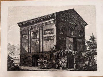 Luigi Rossini (1790–1857), after - Veduta del Tempio delle
